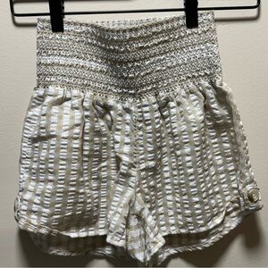 American Original Rewash Tan Gingham Shorts